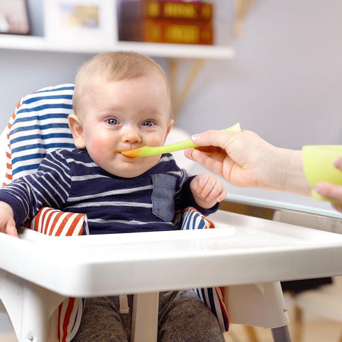 Olababy 3 Piece Parent Led and Baby Led Weaning First Feeding Set, Includes Training Spoon, Feeding Spoon and Steambowl...