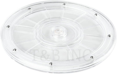 TamBee 8 inch Lazy Susan Turntable Organizer White Acrylic for Spice Rack Table Cake Kitchen Pantry Decorating...