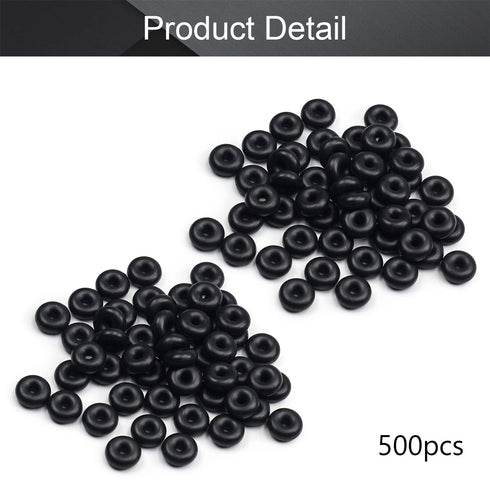Othmro 500pcs Nitrile Rubber O-Rings, 2mm Wire Dia 6mm OD Metric Sealing Nitrile NBR Rubber Washers for Oil or Air Sealing, Professional Plumbing,...