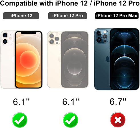 Leather Wallet Case for iPhone 12 Wallet Case and iPhone 12 Pro Wallet Case with Credit Card Holder 6.1 inch (Blue)...