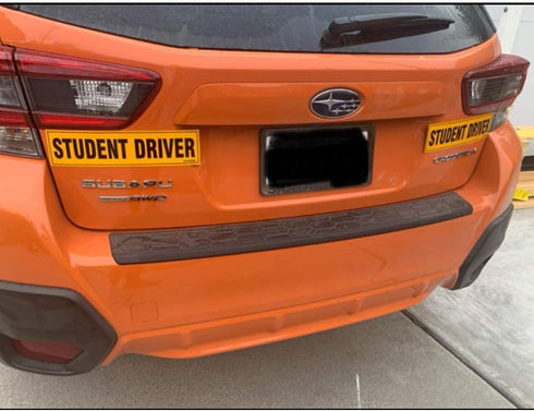 TOTOMO Student Driver Sticker for Car- Large 12x3 Adhesive Reflective Vehicle Safety Sign Window Cling for New Rookie Learner Drivers Removable Bu...