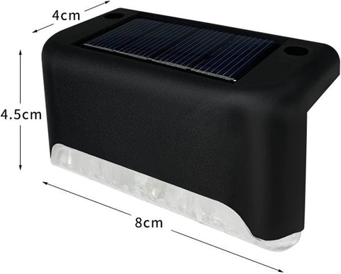 Solar Lights for Outside, 4 Pack Solar Deck Lights Outdoor, Waterproof Fence Solar Lights for Fence, Patio, Garden, Pathway...