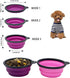 Small Collapsible Dog Bowl 12oz,2 Pack Portable and Foldable Pet Travel Bowls Collapsable Dog Water Feeding Bowls Dish with 2 Carabiners & Lids fo...