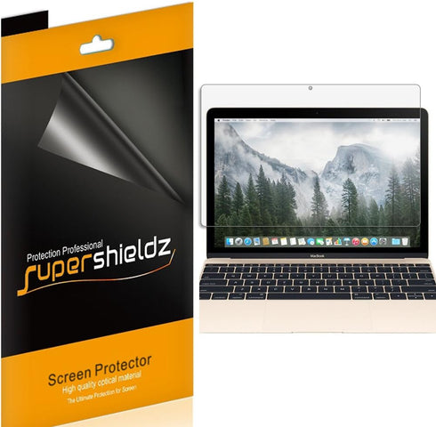 Supershieldz (3 Pack) Anti Glare and Anti Fingerprint (Matte) Screen Protector Shield Designed for Apple MacBook 12 inch with Retina Display (2015...