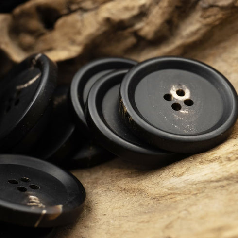 11 Pieces Natural Horn Buttons for Blazer and Suit, 20mm 15mm Genuine Buffalo Buttons for Men Women's Sport Jacket Coat Uniforms Sweaters Black...