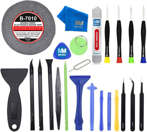 MMOBIEL 24 in 1 Professional Repair Toolkit Screwdriver Set incl 2mm Adhesive Tape for various Smartphones and Tablets...