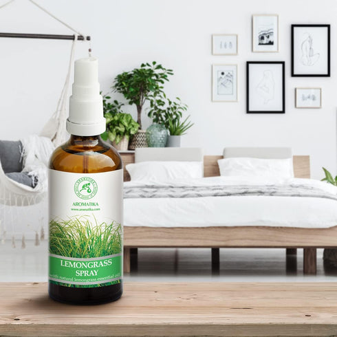 Lemongrass Aromatherapy Spray with Natural Lemongrass Essential Oil 3.4 Fl Oz - Room Mist - Air Freshener - Summer Scent - Great for Yoga - Pillow...