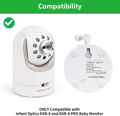 Adjustable Baby Monitor Wall Mount for Infant Optics DXR-8 and DXR-8 Pro Baby Monitor, Perfect View Angle and Easy Installation without Drilling...