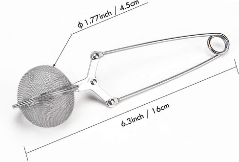 Snap Ball Tea Strainer, JEXCULL 3 Pack Premium Stainless Steel Tea Infuser with Handle for Loose Leaf Tea Fine Mesh Tea Balls Filter Infusers...