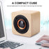 Retro Wireless Bluetooth Speaker, Yellow Wooden USB-Powered Portable Speaker with HD Sound and Rich Bass for Computer PC...