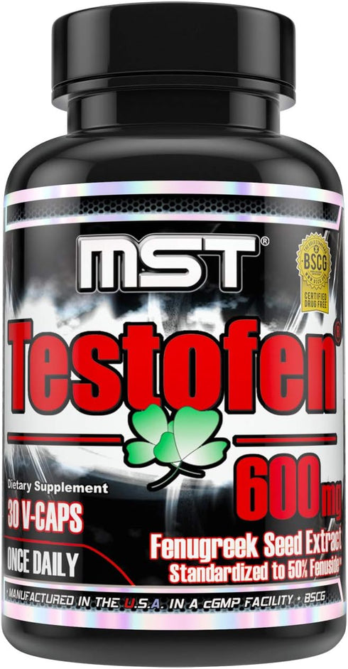 MST Testofen, Fenugreek Seed Extract, Standardized to 50% Fenuside™, 600mg, 30 Count, BSCG Certified Drug Free...