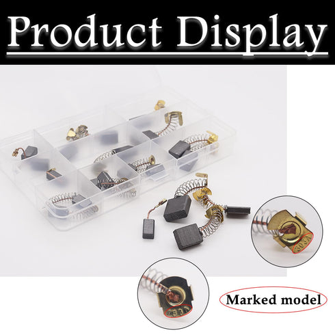 20pcs 10 Different Sizes Electric Motor Carbon Brushes, Motor Carbon Brushes Set for Replacement Repair Power Tools Q-035-BOX...