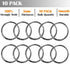 Ewparts Metal Rings 2 inch Macrame Metal Rings for Crafts for Macrame Plant Hangers Dog Collars 10 Pack 5mm Thick Welded Heavy Duty O Ring 2 in Bu...