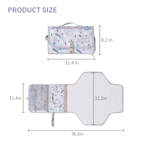 SUNVENO Baby Portable Changing Pad Waterproof Travel Changing Station Perfect for Baby Shower Gifts, Pink (Blue)...
