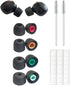 Silicone Replacement Ear Tips Compatible with Sony WF-1000XM5 Wireless Earbuds,Clean Kit with 2 Soft Brush and 1 Cleaning Putty, Anti-Slip Eartips...