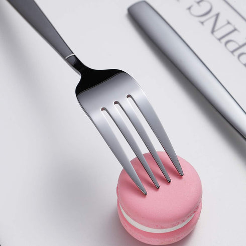 Berglander Dinner Forks of 6, Stainless Steel Modern Fork Set, Forks And Spoons Silverware, Spoons And Forks Set...