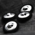 10PCS Fabric Cloth Covered Buttons with Metal Shank Buttons for Suits Gowns Blouses Tuxedo Sweaters Fabric Buttons Black 20mm...