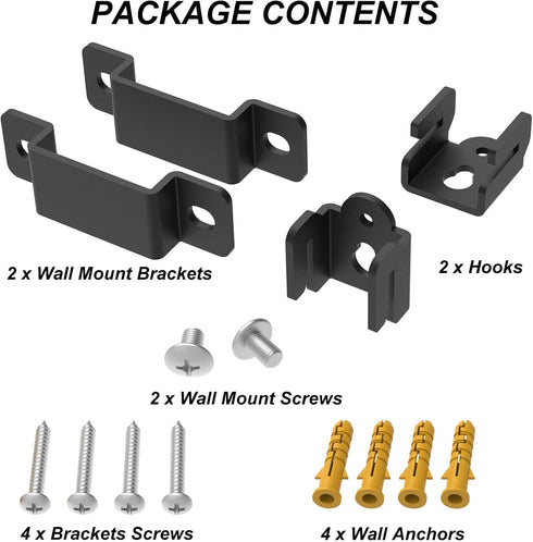 Speaker Wall Mount for Samsung, Sony, Vizio, Roku, and More Rear Speakers, Wall Mounting Brackets for Satellite Speakers, Surround Sound Speaker, ...