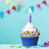 URATOT 100 Pieces Blue Cupcake Liners Cupcake Wrappers Baking Cups Cupcake Cases for Birthday, Wedding, Baby Shower, 2 Inches...