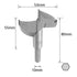 Utoolmart Forstner Drill Bits, 53mm Cemented Carbide Wood Cutter Tool, Hex Shank Woodworking Hole Saw Cutter, 80mm Length Woodworking Hole Boring ...