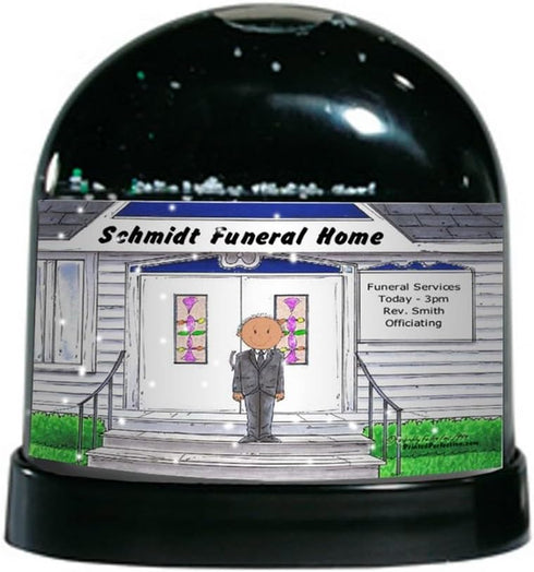 PrintedPerfection.com Personalized Funeral Director - Male Snow Globe Gift...