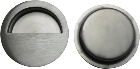 Stainless Steel Sliding Door Flush Half Round Pull Handle Cabinet Drawer Furniture Embedded Handle with Screws Concealed Handle Cabinet Door Latch...