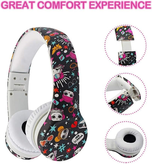 Girls Headphones for Kids,Toddler Kid Headphones with mic & Audio Sharing Port+ Volume Limited,Boys Girls Baby Children Toddlers School use?(Girls...