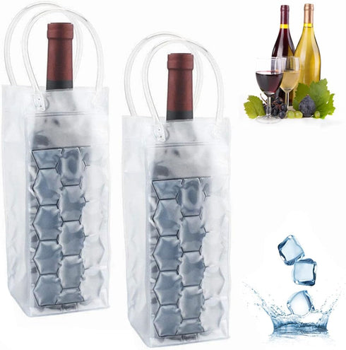 Ice Wine Bag, Wine Chiller, Wine Cooler Refrigerator, Wine Fridge, Wine Bottle Chiller Cooler for Red White Champagne or Sparkling. Gel Cooling Ho...