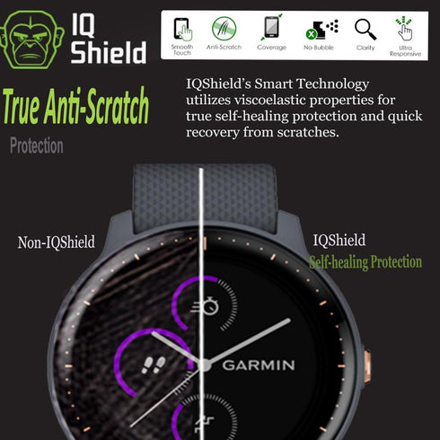 IQShield Screen Protector Compatible with Garmin Vivoactive 3 Music (6-Pack)(Full Coverage) Anti-Bubble Clear TPU Film...