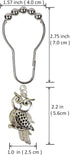 Country Shower Curtain Hooks - Rust Proof Brushed Nickel Rings with Owl Pendant Accessories Set - Decorative Metal Shower Curtain Hooks and Rings ...