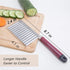 Crinkle Cutter Knife Stainless Steel Cutting Tool for Potato Carrot Chip Vegetable French Fry, Wavy Chopper Wave Slicer Steel Blade, Kids Lunch Ac...