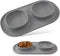 Dog Food Water Bowls for Puppy - Small Medium Dogs Feeder Bowl Mat No-Spill and Non-Skid Dog Dish Pet Feeding Station,Grey...