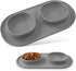 Dog Food Water Bowls for Puppy - Small Medium Dogs Feeder Bowl Mat No-Spill and Non-Skid Dog Dish Pet Feeding Station,Grey...