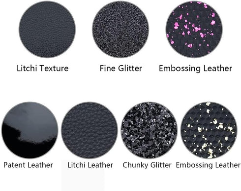 Litchi 7 Pack 8x12 Inch Faux Leather Sheets for Bow Earring, Easy to Cut Vinyl Fabric for Cricut, Durable Fade Resistant Leatherette Without Smell...