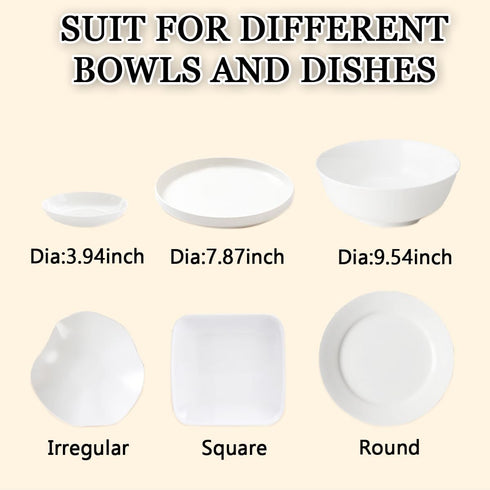RONYOUNG 300PCS Plastic Bowl Covers Elastic Disposable Bowl Covers for Food Storage, Stretch Covers for Bowls, Fresh Keeping Bags Stretch Lids Kit...