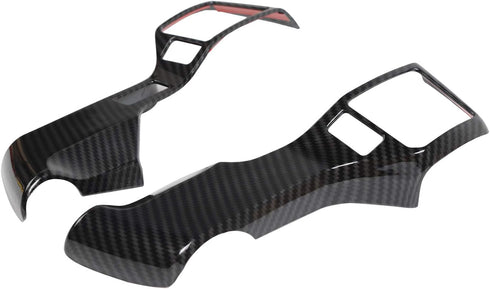RT-TCZ for 4Runner Carbon Fiber Interior Accessories for Toyota 4Runner TRD Pro 2010 Up Tundra 2014 Up Steering Wheel Panel Trim 2pcs...
