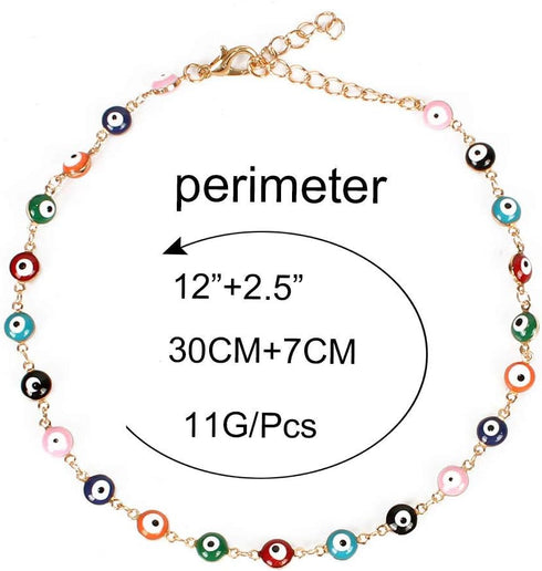 Kercisbeauty Evil Eyes Choker for Women Gold Necklace for Party Gift Her Jewelry...