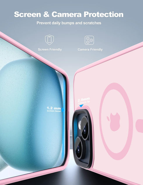 Tigowos for iPhone 15 Plus&iPhone 14 Plus Phone Case Fits MagSafe 10FT Drop Resistant Matte Skin Feeling Back Cover for iPhone 15 Plus&iPhone 14 P...