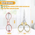 2PCS Folding Scissors, Portable Travel Scissors, Gift for Men Glasses Shaped Mini Shear Telescopic Cutter, Anti Rust Stainless Steel Scissors for ...