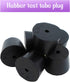 PENCK 6pcs Rubber Stopper with Hole 27mm to 34mm Tapered Plug Black Test Tubes Bungs Stoppers for Lab Home Use...