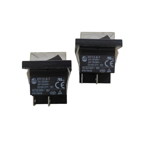 HY12-9-7 Push Button Switch with Waterproof Cover Compatible with KEDU HY12-9-7 HY12-9-4 Saba CB-52 Fridge 125/250V 20A 4-Pin (2)...