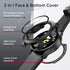 Miimall Waterproof Case for Samsung Galaxy Watch 6 40mm, Hard PC Bumper Cover with Tempered Glass Screen Protector for Galaxy Watch 6, Full Covera...