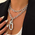 Jovono Chunky Choker Necklaces Layered Necklace Chain Punk Thick Necklace Accessories for Women...