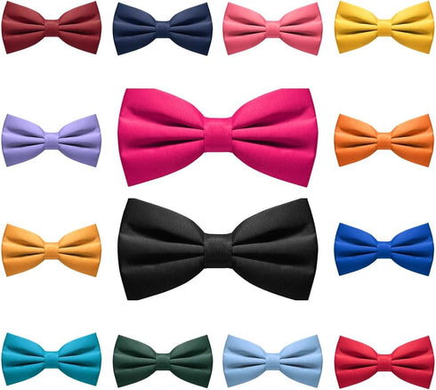 RBOCOTT Mens Solid Color Pre-tied Bow Tie Adjustable Bowtie...