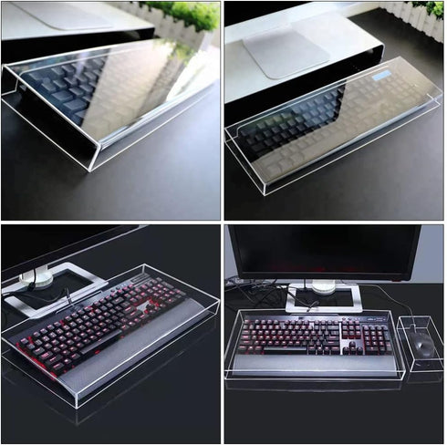 Cabilock Keyboard Dust Cover Desktop Monitor Plate Holder Clear Keyboard Stand Laptop Office Accessories Lapdesk Mouse Mechanical Keyboard Protect...