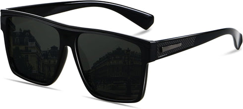 ANDWOOD Square Polarized Sunglasses For Men Women UV Protection Oversized Flat Top Big Shades Fashion Driving Sun glasses...