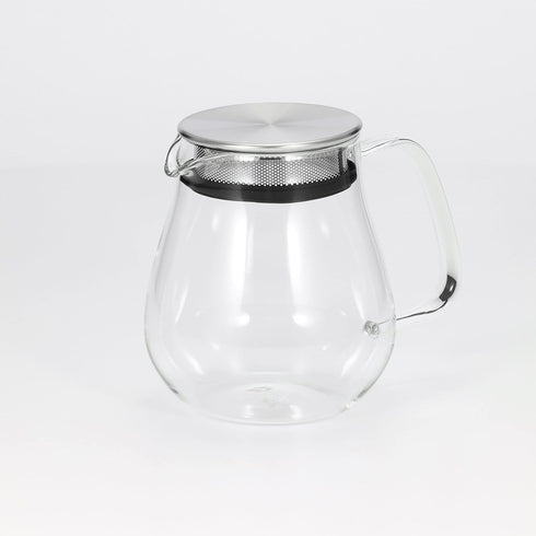 Kinto Stainless Unitea One Touch Teapot 720 Milliliter (24.35 Fl. Oz.) - Heat-resistant Glass Teapot with Stainless Steel Strainer in Lid (Japan I...