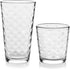 Libbey Awa Tumbler and Rock Glasses Drinking Set, Elegant Polka Dot Drinking Glasses Set of 16, All Purpose Glass Cups Set for Events and Everyday...
