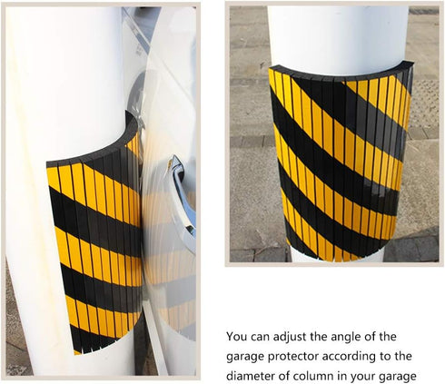 Garage Wall Protector Foam Wall Column Guard for Parking Garages - Reflective Wall Edge Protector - 2 Pack Pole Guard - Wall Edge and Bumpers Guar...