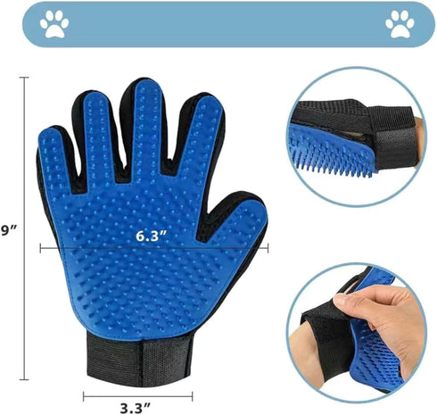 1 Pair of Pet Grooming Gloves. Hair Remover mitt Brush for Dogs and Cats - Massages and stimulates Circulation - Easy to use and Clean....